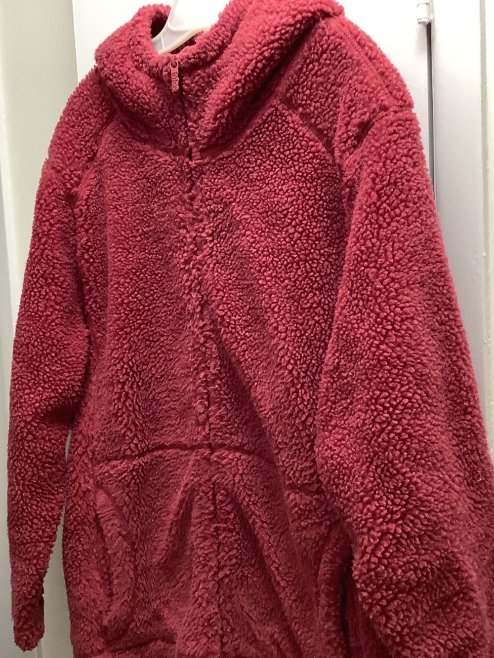 Totes 2XL pocket Hoodie fleece Sherpa-like zipper sweater jacket full zip front